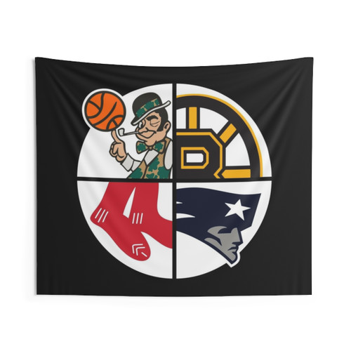 Boston Sports Themed Tapestry Wall Hanging