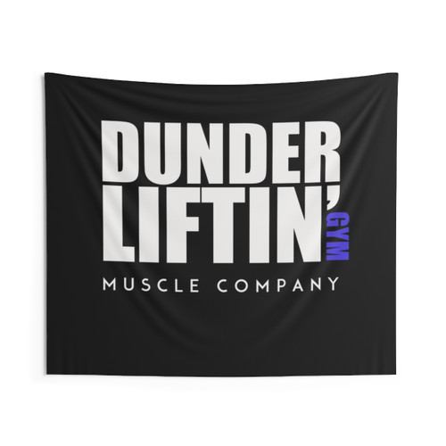 Dunder Mifflin Gym Lifting Tapestry - Dark Version