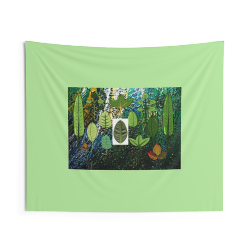 Green Leaves Educational Tapestry