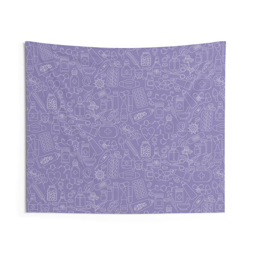 Purple Pharmacy Pattern Tapestry