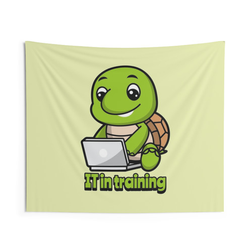 Cute Turtle IT Tech Support Tapestry
