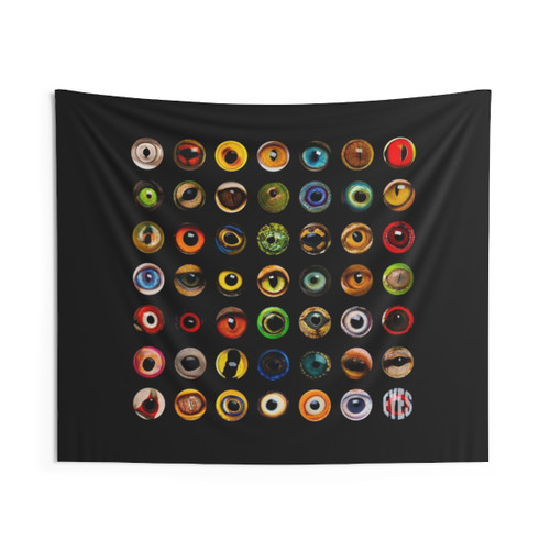 Colorful Animal Eyes Educational Tapestry