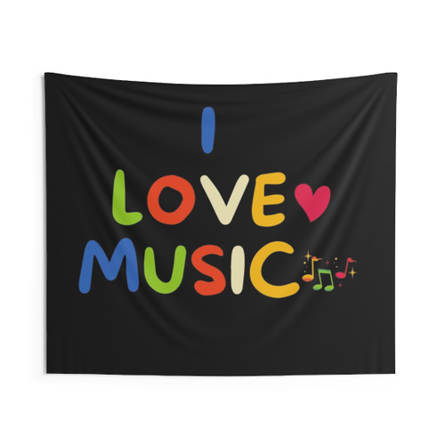 Colorful Music Tapestry for Educational Decor