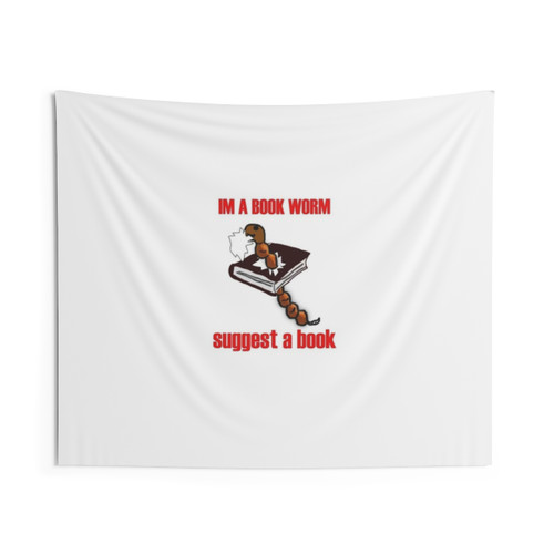 Book Worm 1 Tapestry for Book Lovers