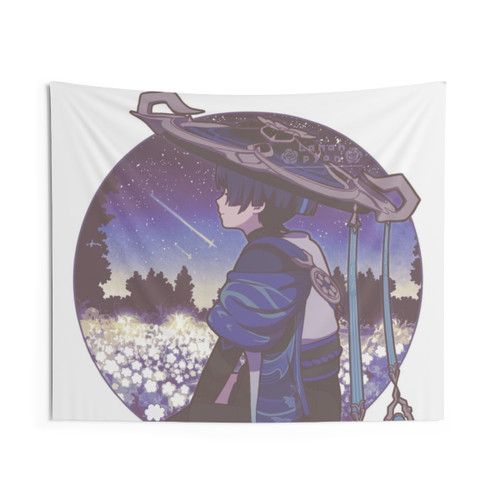 Genshin Impact Scaramouche Starry Sky Tapestry