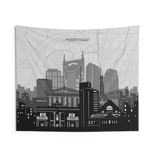 Nashville Skyline Tapestry Wall Hanging