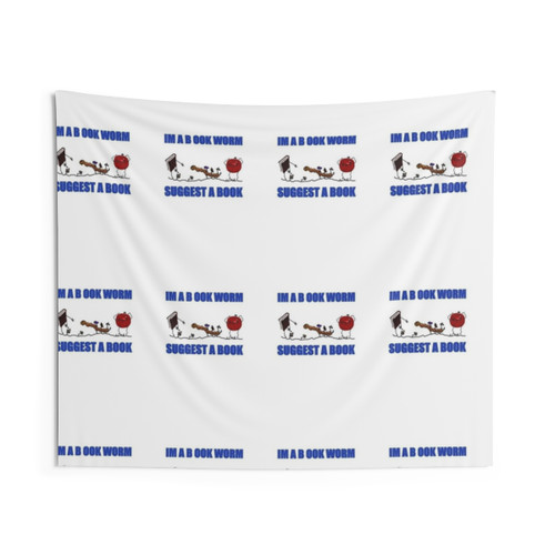 Book Worm 3 Tapestry - Booklovers Wall Art