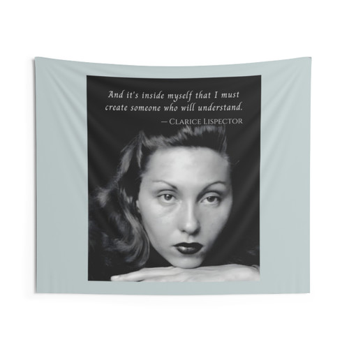 Clarice Lispector Quote Tapestry - Literary Wall Art