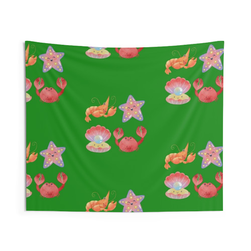 Educational sea creatures tapestry