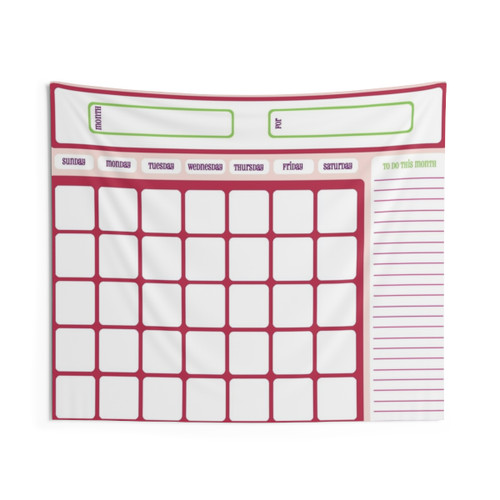 Educational Calendar Tapestry for Kids Learning