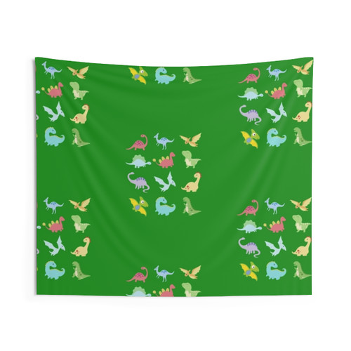 Dinosaur Educational Tapestry - Vibrant Prehistoric Wall Decor