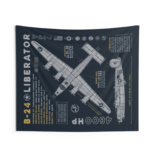 B-24 Liberator WWII Aircraft Tapestry