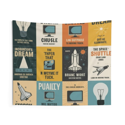 Physics Experiments Tapestry - Colorful Science Artwork