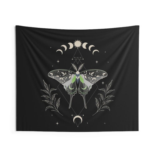 Agender Pride Flag Celestial Cottagecore Tapestry