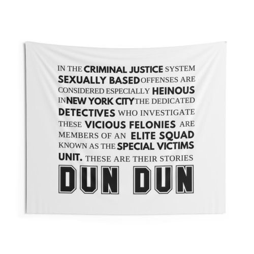 SVU Opening Speech Tapestry - Law and Order Inspired Home Decor