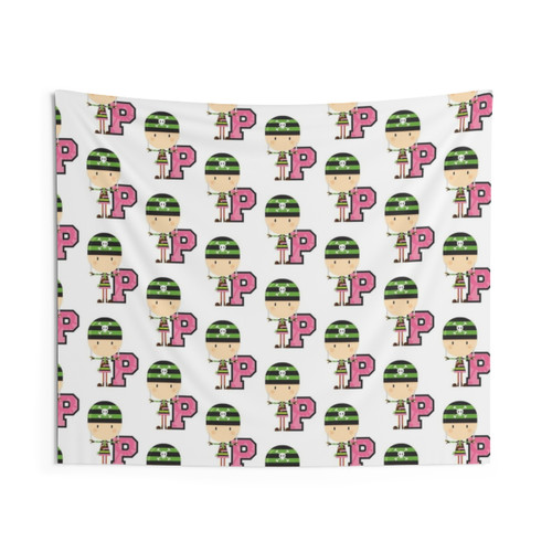 P is for Pirate Educational Illustration Tapestry