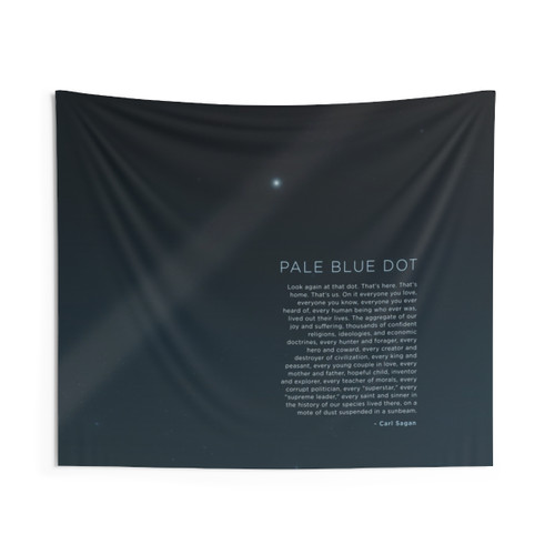 Pale Blue Dot 2 Space Tapestry featuring Carl Sagan's iconic quote