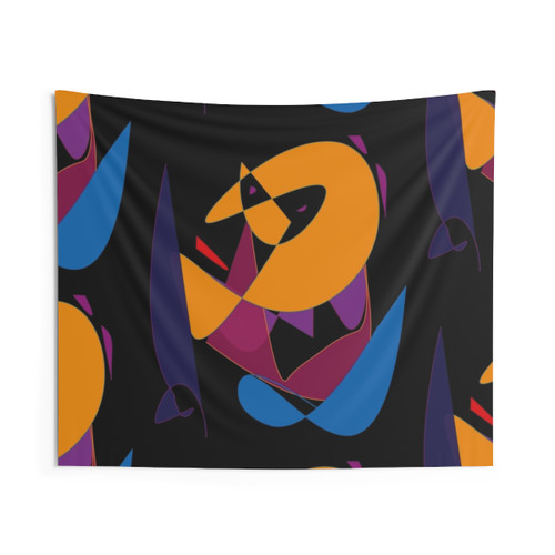 Skull Screamer #16 Cubist Tapestry Wall Art