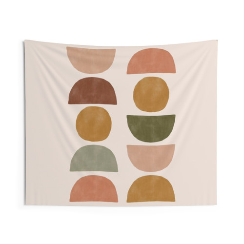 Abstract Earth Tones Tapestry Wall Hanging