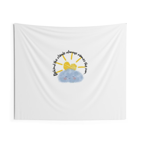Behind the Clouds Tapestry - Inspirational Wall Art