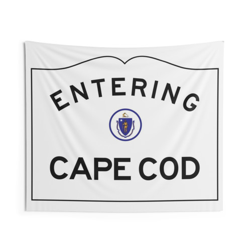Cape Cod Road Sign Tapestry - Massachusetts Beach Decor