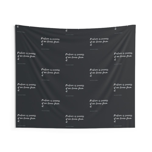 Educational tapestry with inspirational quote and nature elements