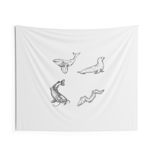 Animals Educational Tapestry for Classrooms and Learning