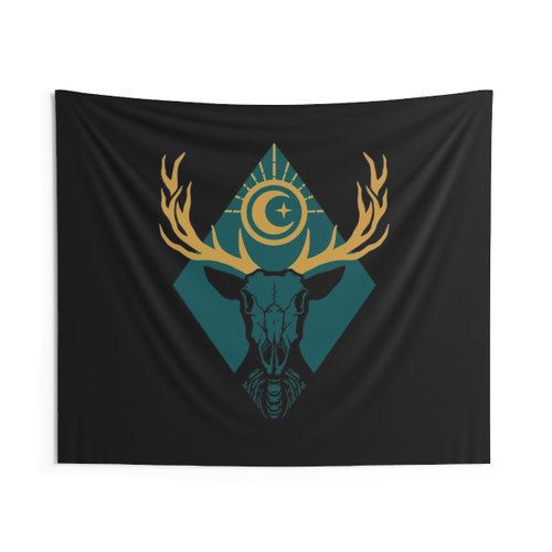 Geometric Deer Tapestry Wall Hanging
