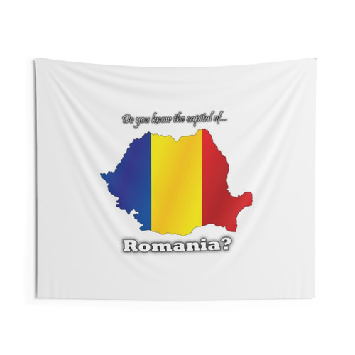 Romania Country Map Tapestry - Educational Geography Quiz