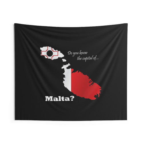 Malta Country Specific Tapestry with Map and Flag