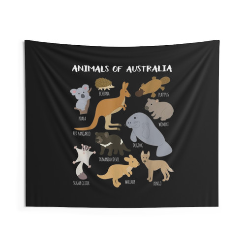 Australian Animal Educational Tapestry