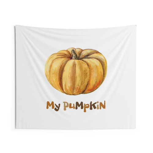 Autumn Colors Pumpkin Tapestry Wall Hanging