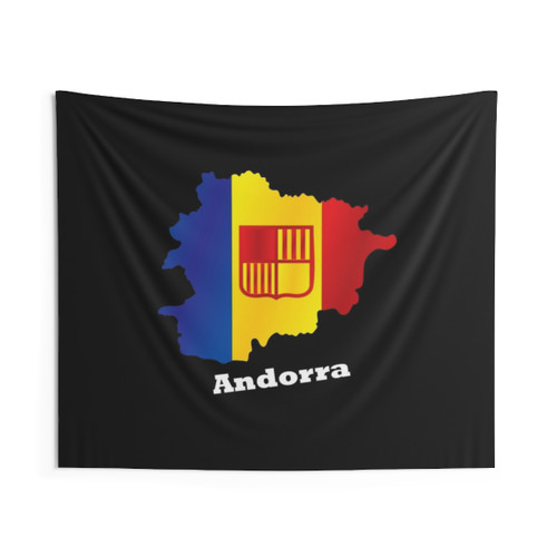 World Map Tapestry with Country Flags