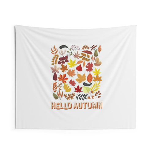 Autumn Colors Falling Leaves Tapestry
