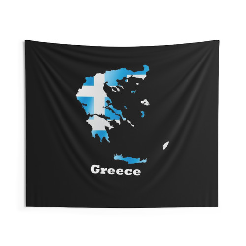 World Map Tapestry with Country Flags