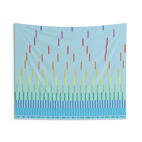 Prime Numbers Tapestry with Colorful Lines and Spectrum