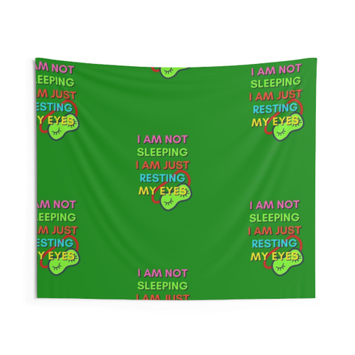 Educational Tapestry Featuring 'I'm Not Sleeping, Just Resting My Eyes' Design