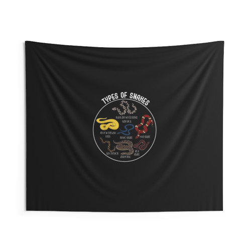 Educational types of snakes tapestry