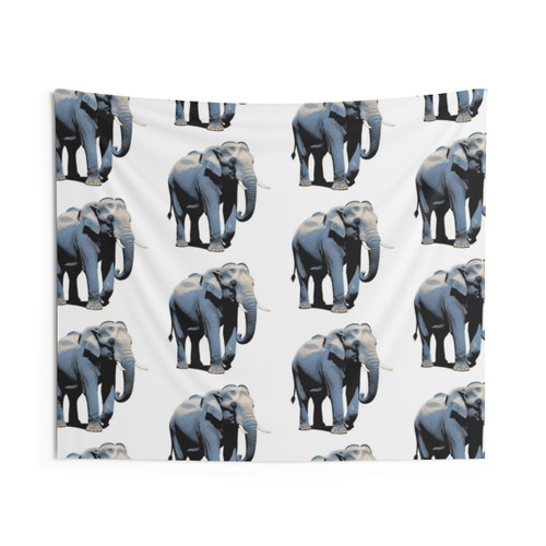 Elephant Stencil Tapestry - Cute Animal Wall Decor
