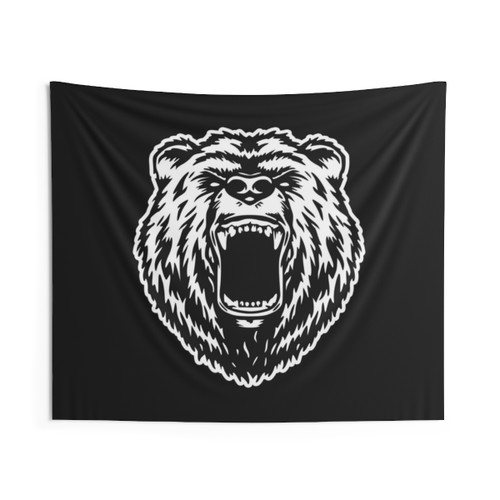 Grizzly Bear Tapestry - Cute and Funny Animal Wall Art