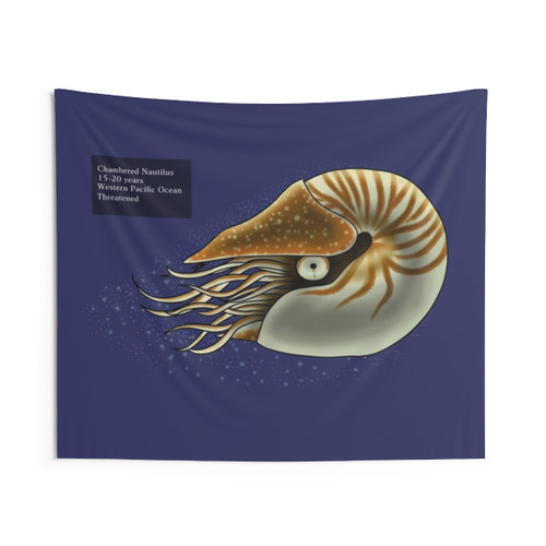 Chambered Nautilus Tapestry Wall Hanging