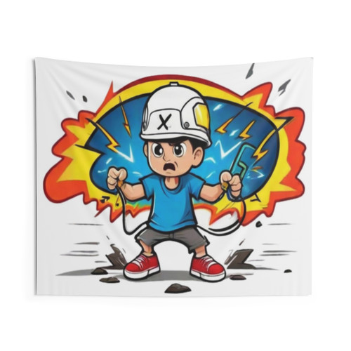 Electricity Warning Tapestry for Kids Safety Education