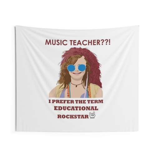 Funny Music Teacher Tapestry