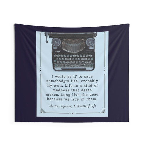 Clarice Lispector Quote Tapestry for Literary Enthusiasts