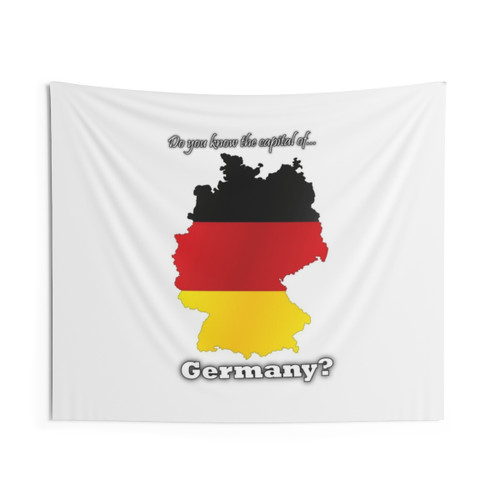 Germany Trivia Tapestry - Country Capital City Quiz Wall Hanging