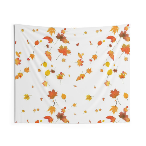 Autumn Colors Falling Leaves Tapestry