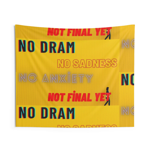 Stranger Things Tapestry with No Dram, No Sadness Design