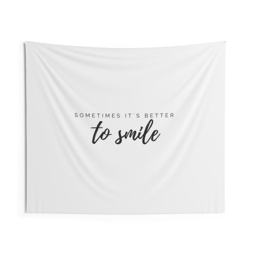 Motivational Quote Tapestry with Smile Message