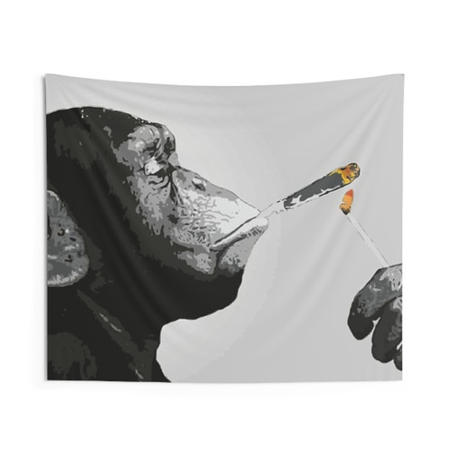 Banksy Monkey Smoking Tapestry Wall Hanging