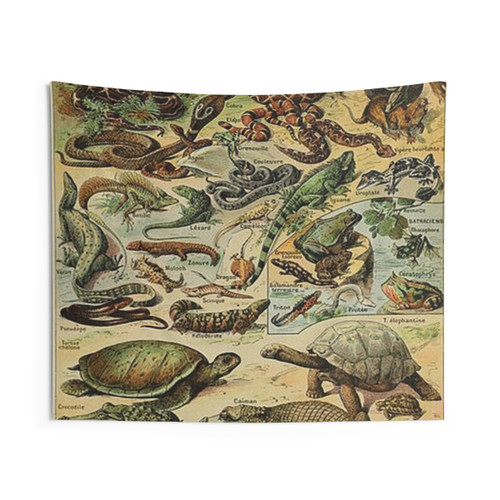 Adolphe Millot Reptile Tapestry Wall Art